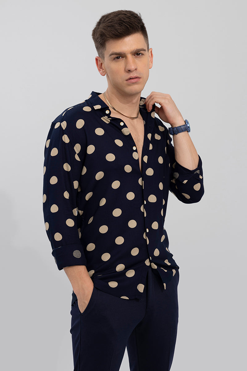 Mottle Navy Shirt