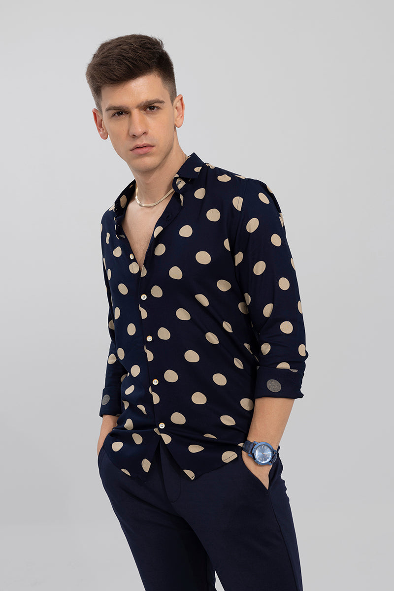 Mottle Navy Shirt