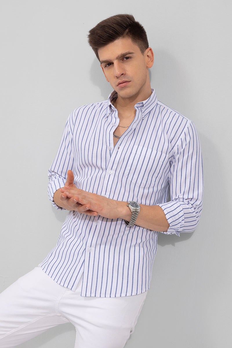 Roman Stripe White Stripe Shirt