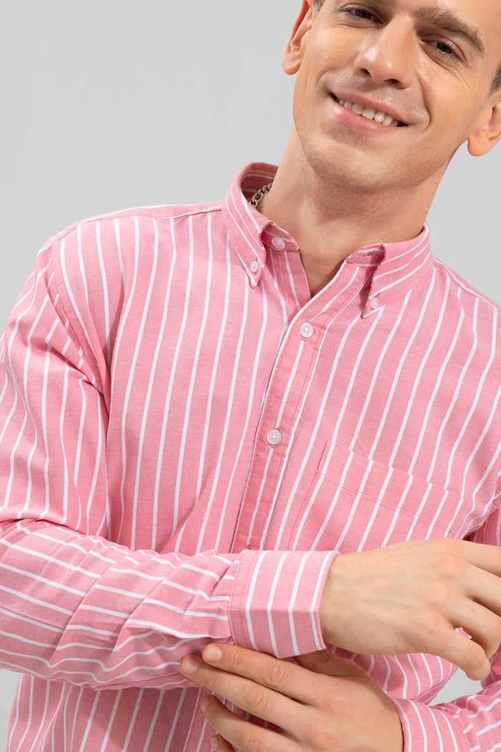 Roman Stripe Pink Stripe Shirt