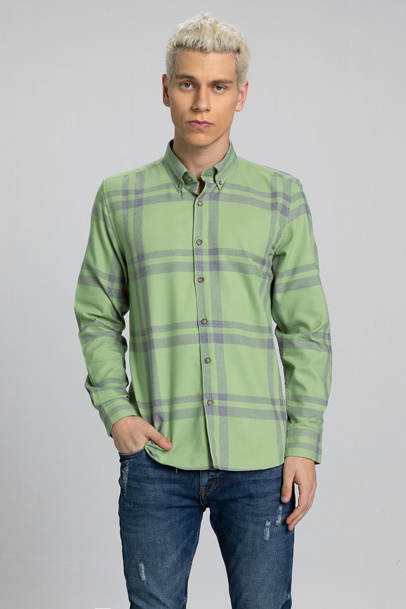 Cross Checks Green Shirt