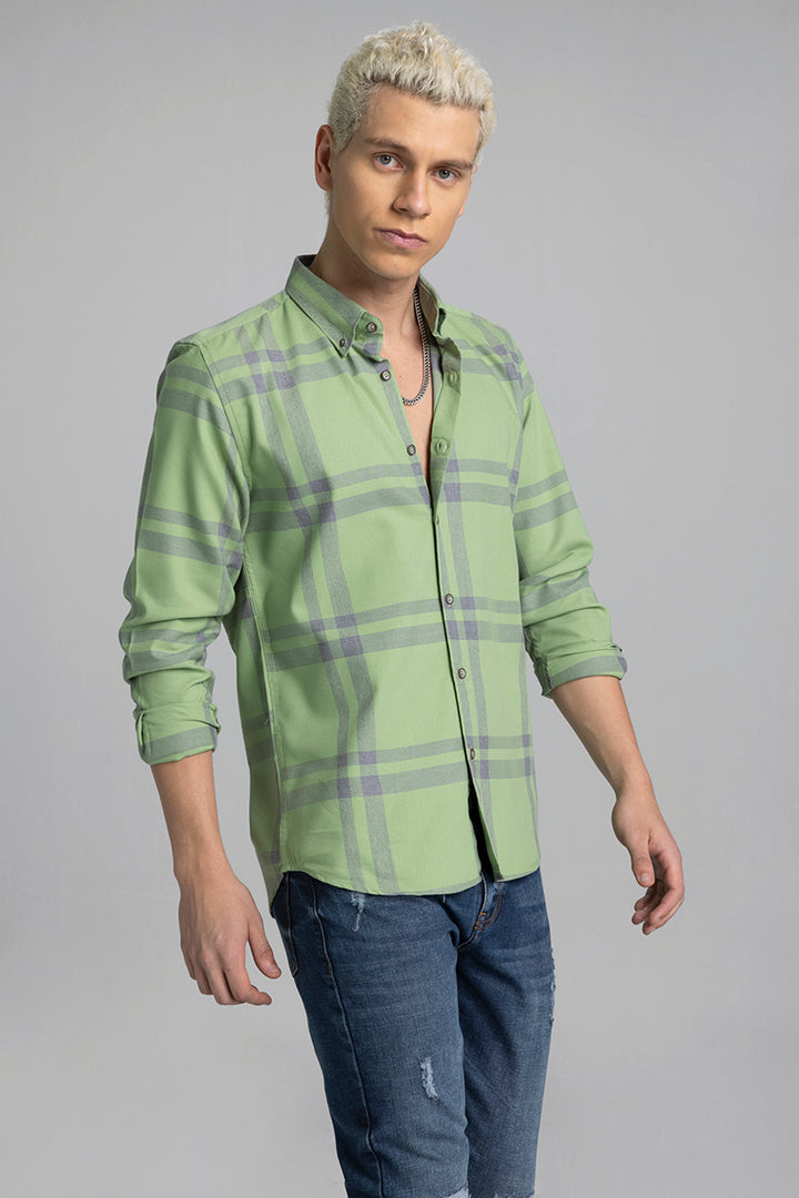 Cross Checks Green Shirt