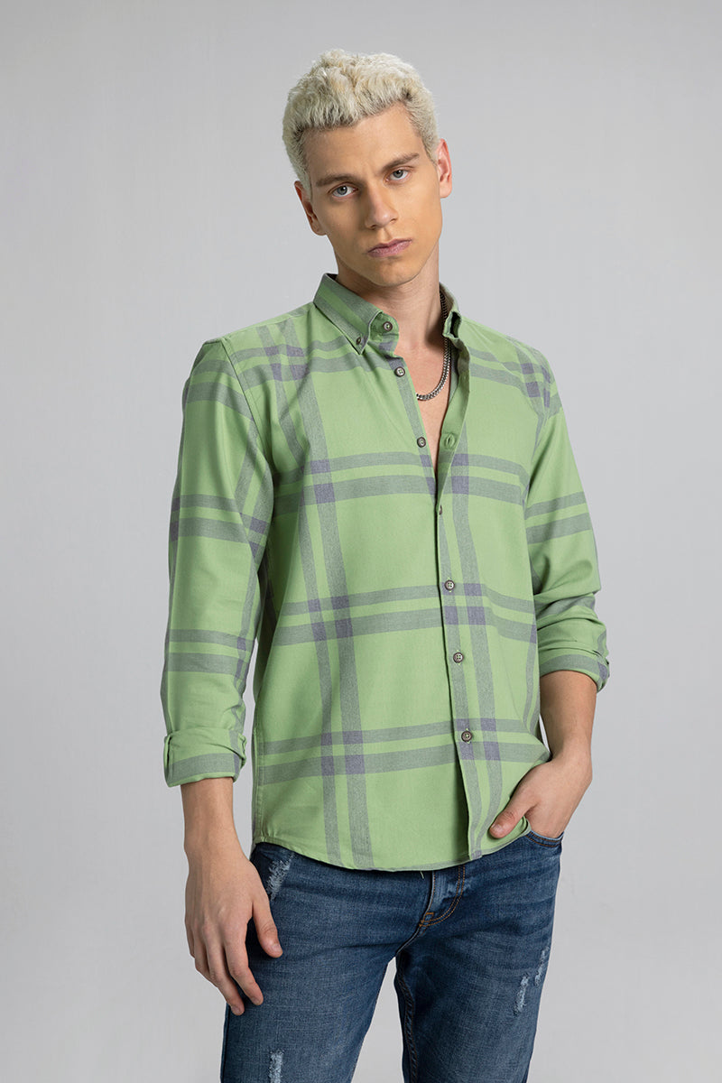 Cross Checks Green Shirt