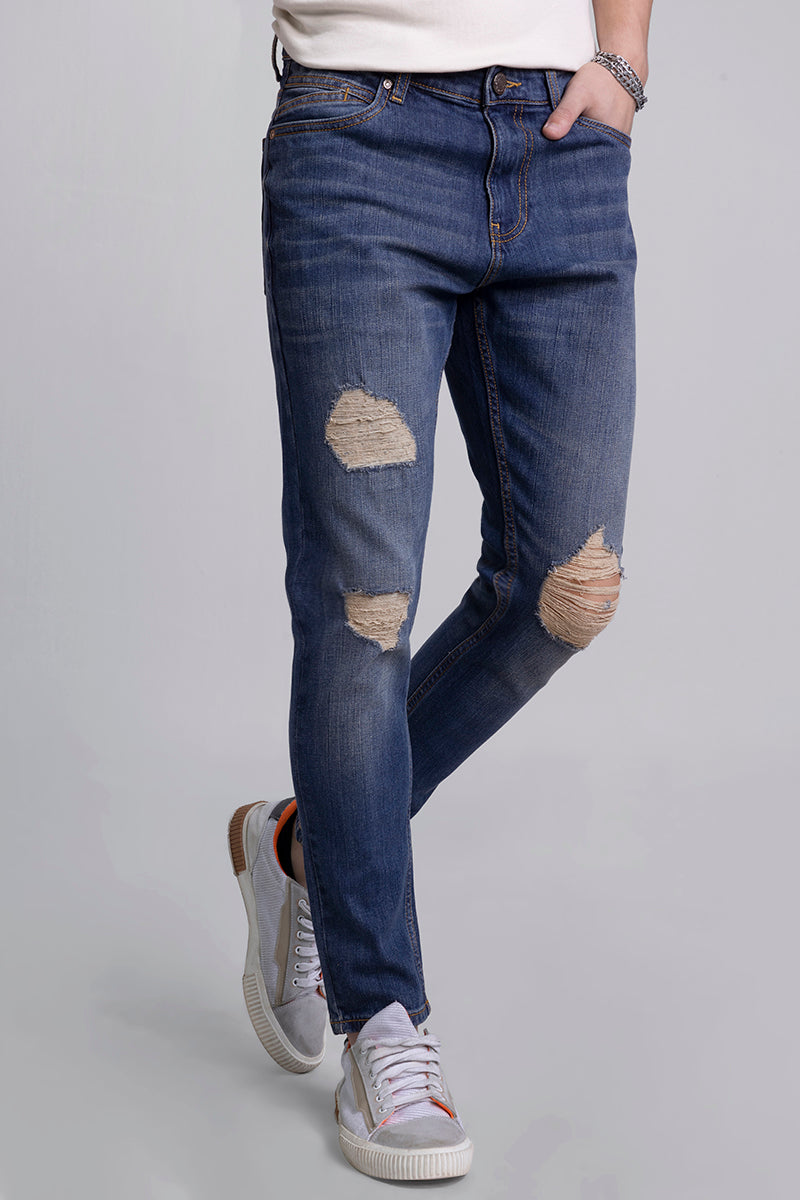 Jack Grunge Blue Skinny Jeans