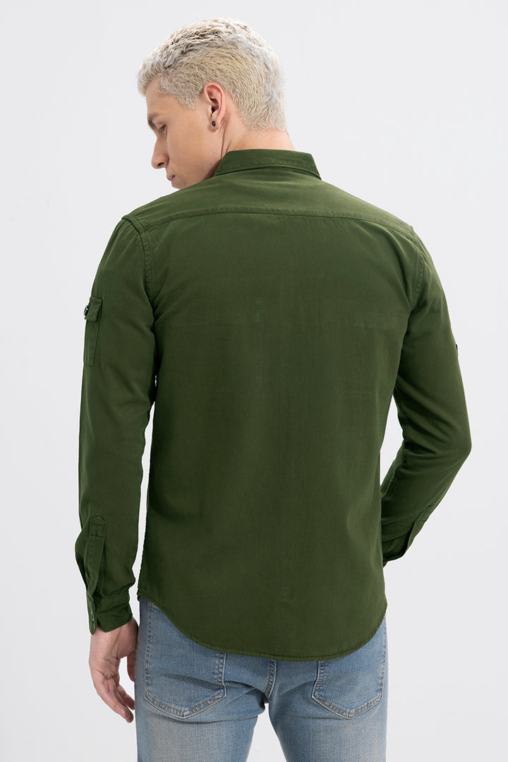 Novato Olive Cargo Shirt