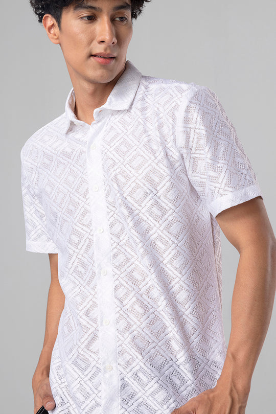 Hawaiian Hakoba Square White Shirt – SNITCH