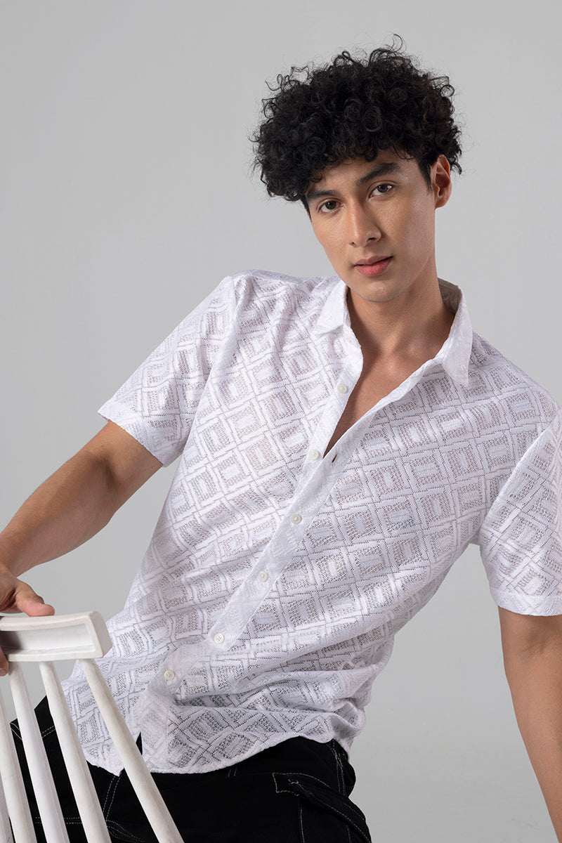 Hawaiian Hakoba Square White Shirt – SNITCH
