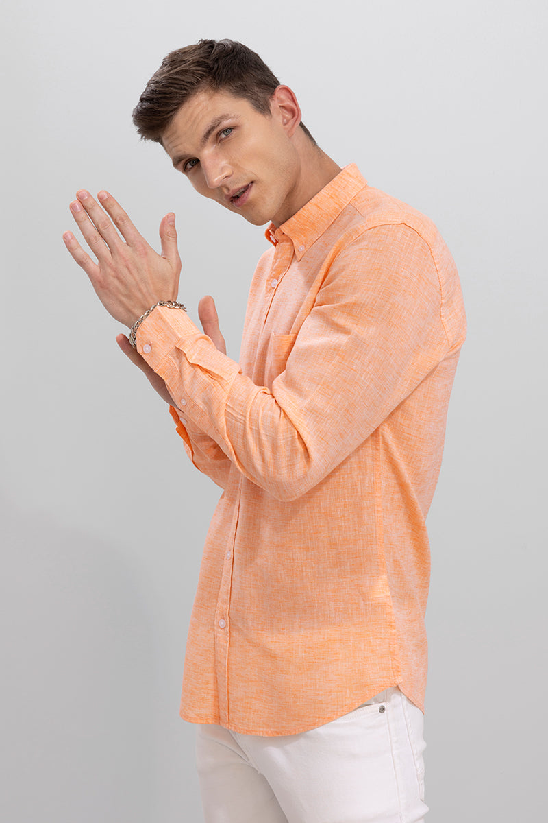 Tony Orange Linen Shirt