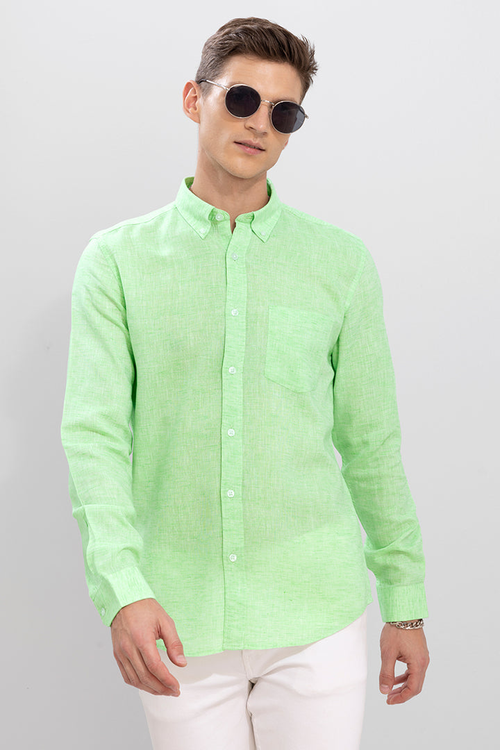 Tony Mint Green Linen Shirt