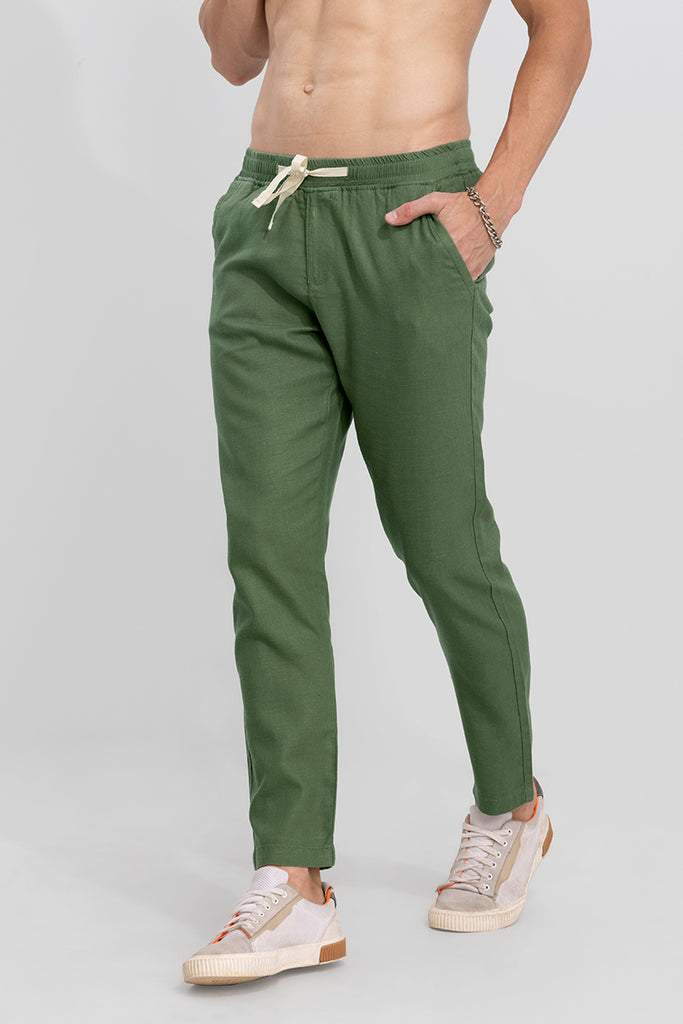 Cotton/Linen Mens Olive Green Cargo Pant, Size: 28-36 Inch at Rs 275/piece  in Delhi