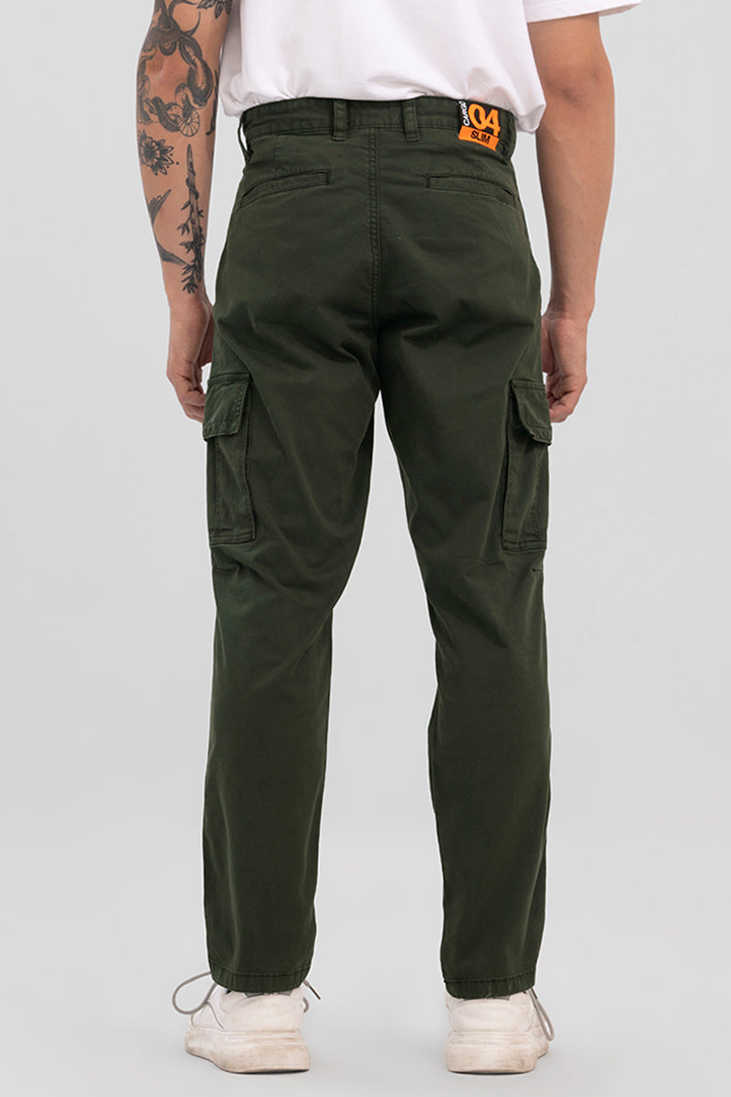 Whis Olive Tapered Cargo Pant