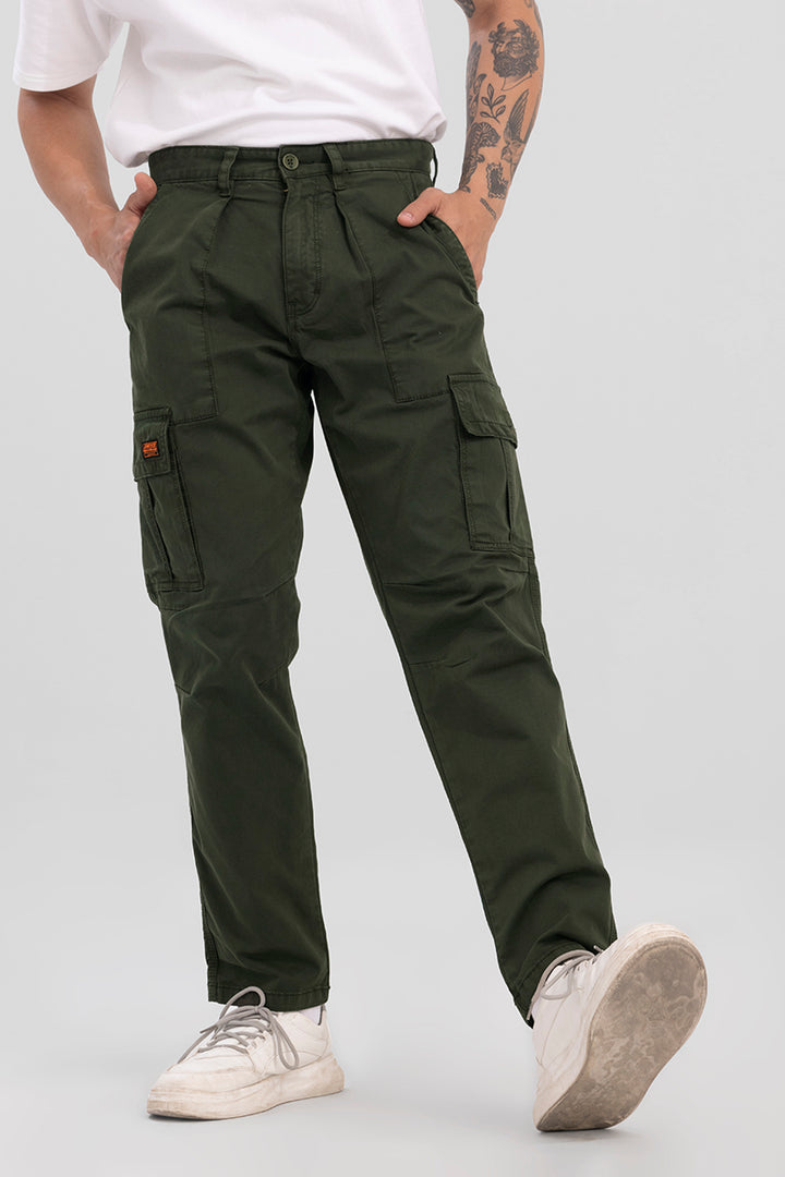 Whis Olive Tapered Cargo Pant