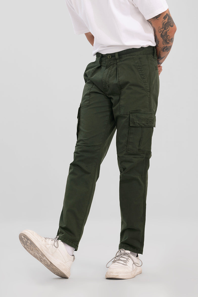 Whis Olive Tapered Cargo Pant