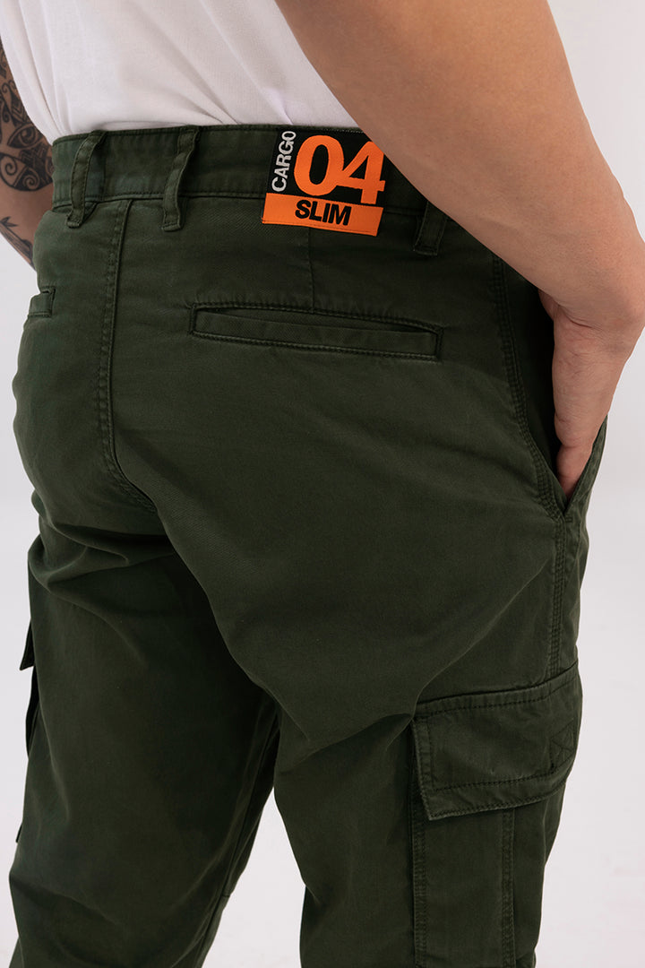 Whis Olive Tapered Cargo Pant