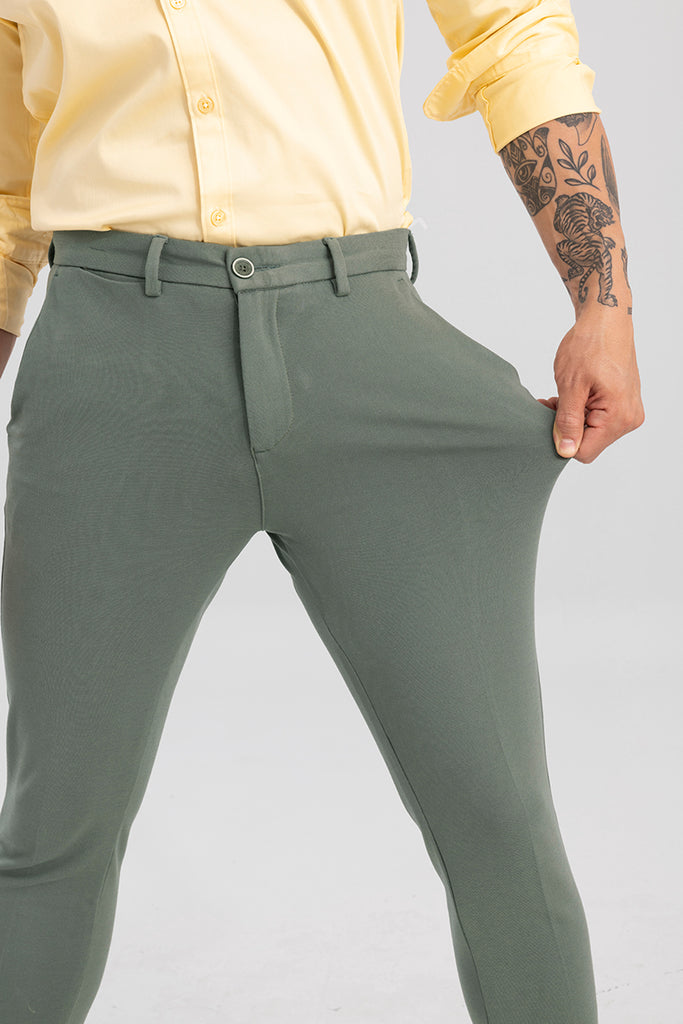 Buy Louis Philippe Olive Trousers Online  808101  Louis Philippe
