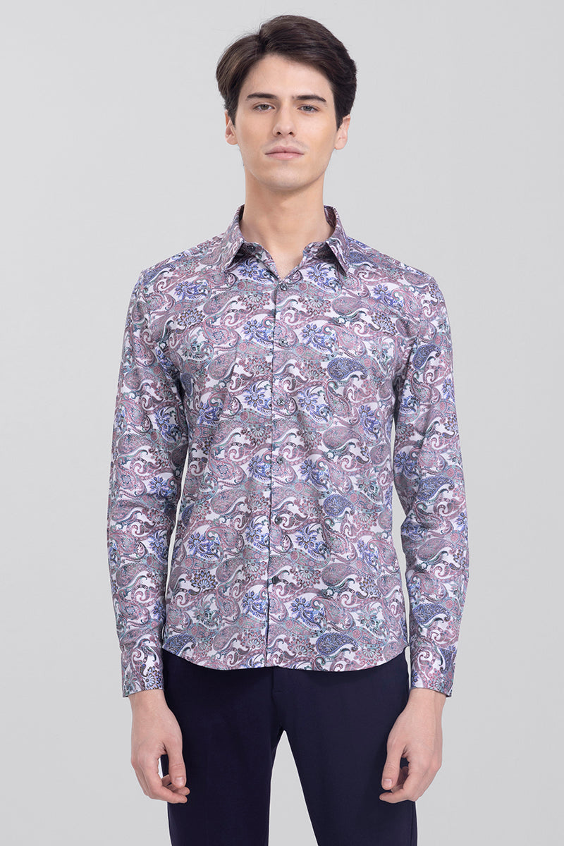 Mango Motif Lavender Shirt