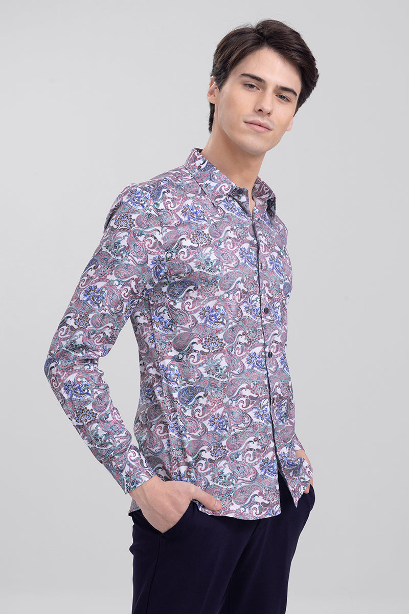 Mango Motif Lavender Shirt