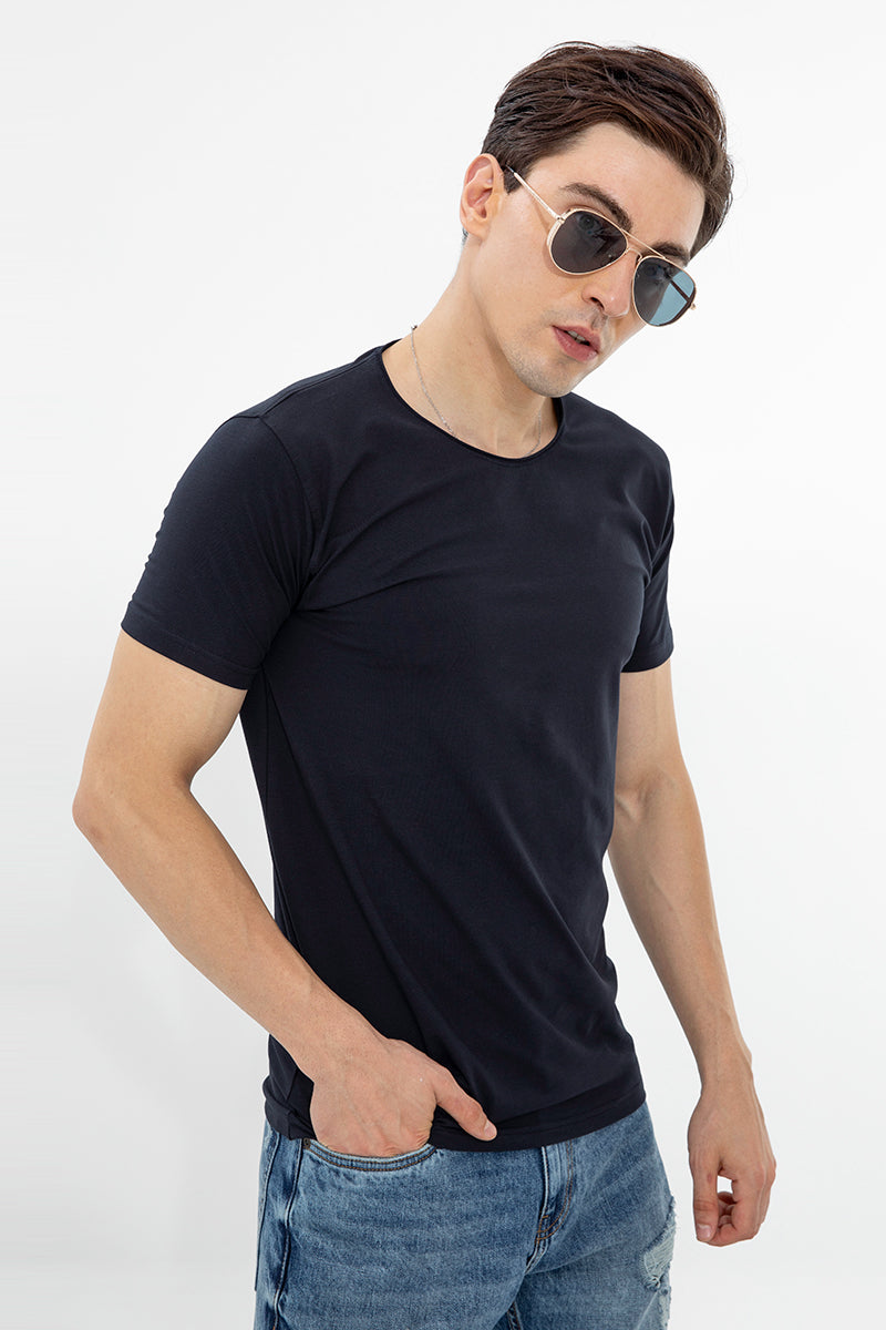 Raw Edge Navy T-Shirt - SNITCH