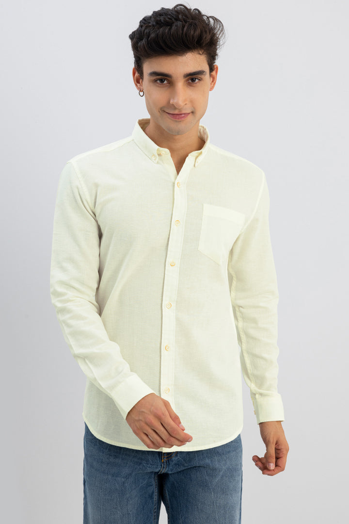 Trig Butter Yellow Linen Shirt