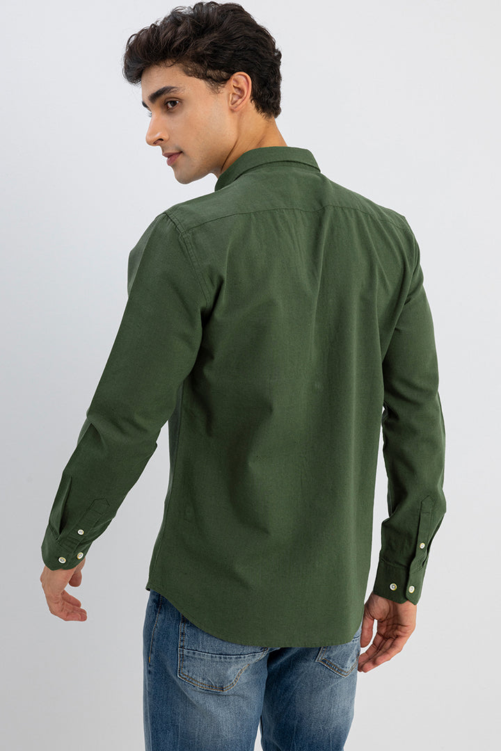 Trig Olive Linen Shirt