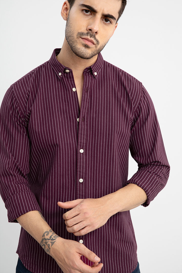 Lining Maroon Shirt - SNITCH