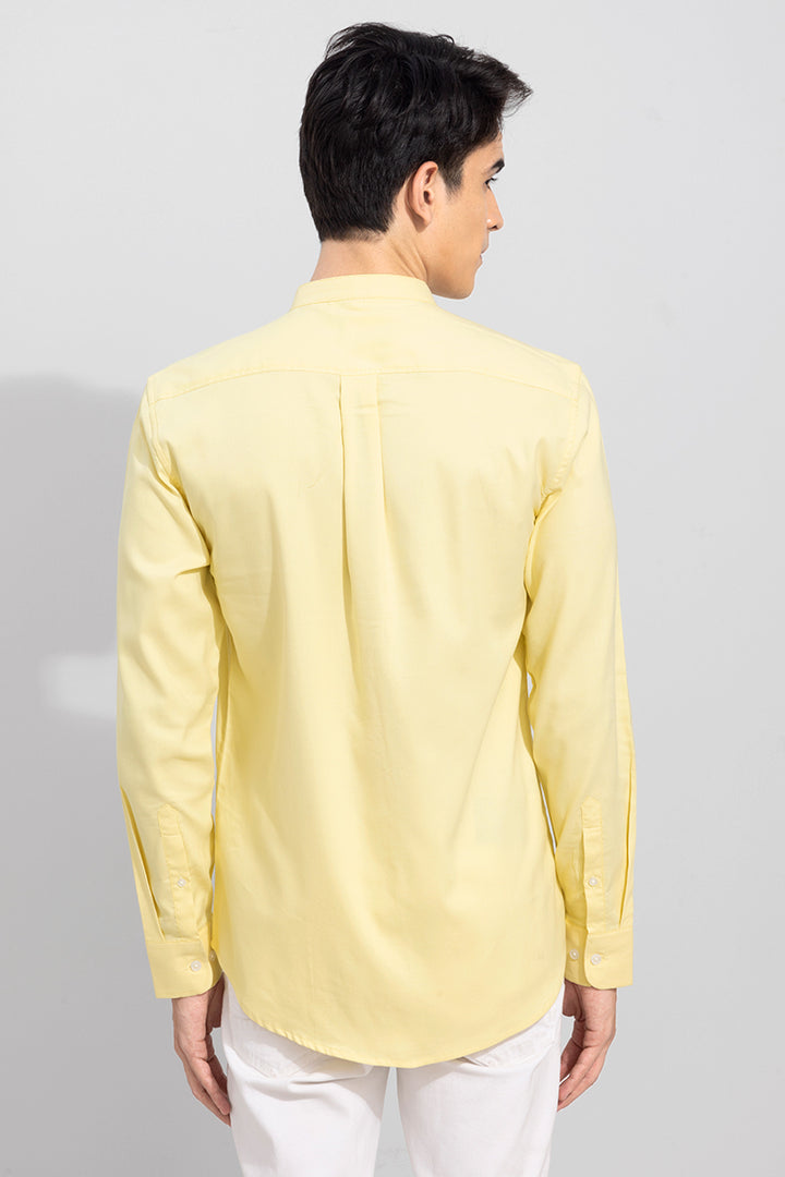 Standup Collar Yellow Shirt