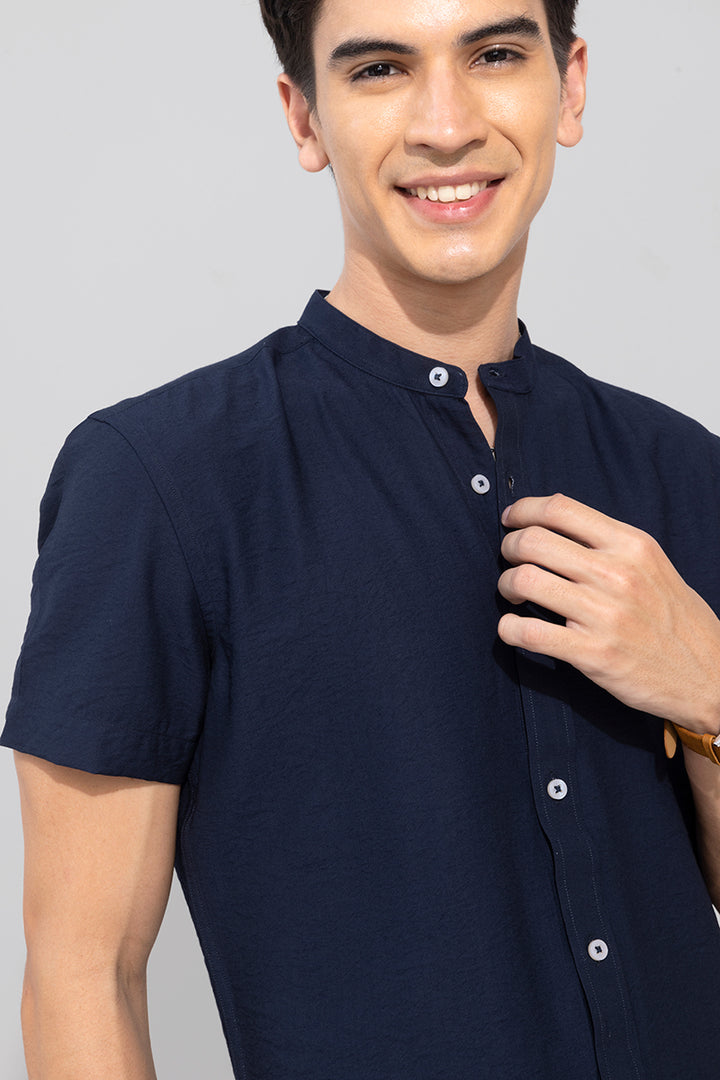 Crumple Navy Shirt