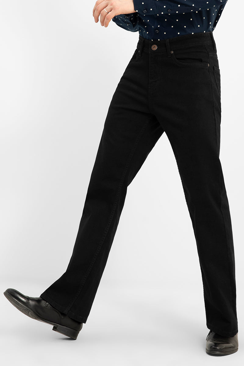 Black bootcut fashion pants