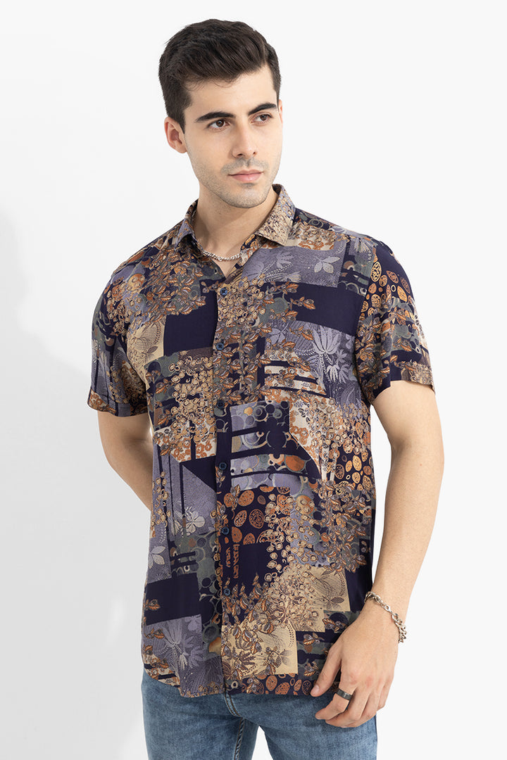 Print Patch Cream Shirt