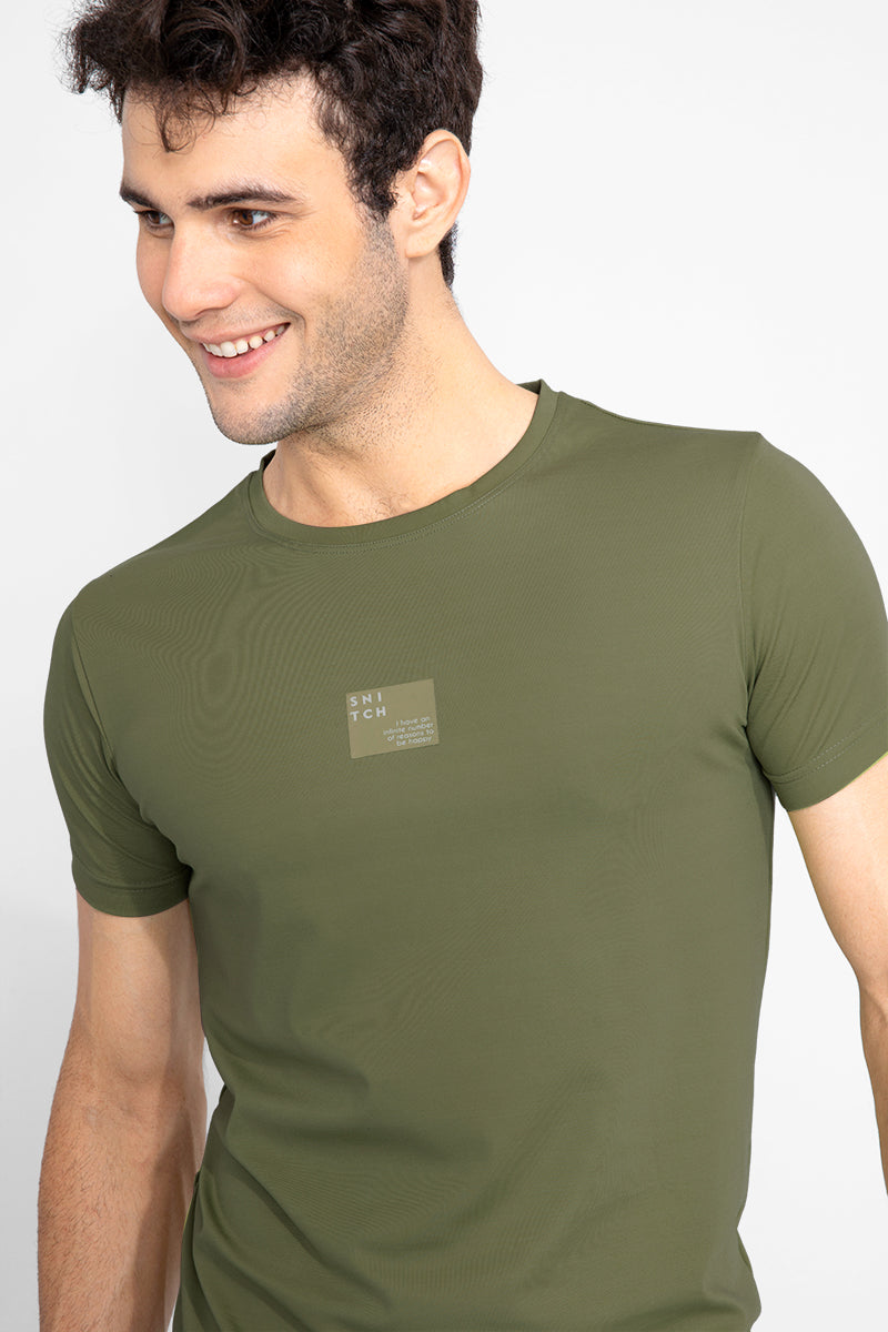 Technical Olive T-Shirt - SNITCH