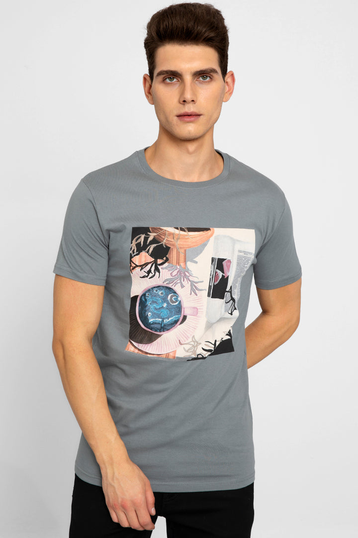 Starry Night Grey T-Shirt - SNITCH