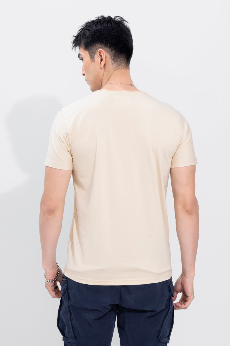 Raw Edge Cream T-Shirt