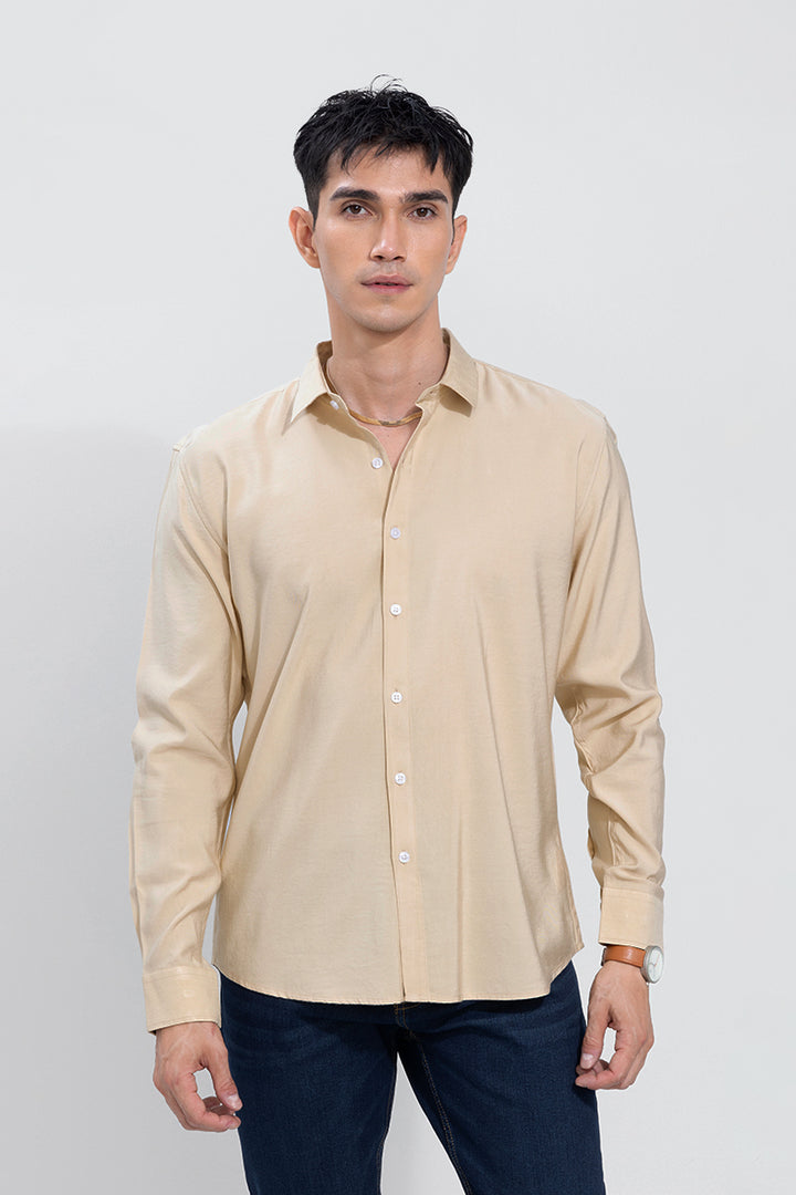 Creased Beige Shirt