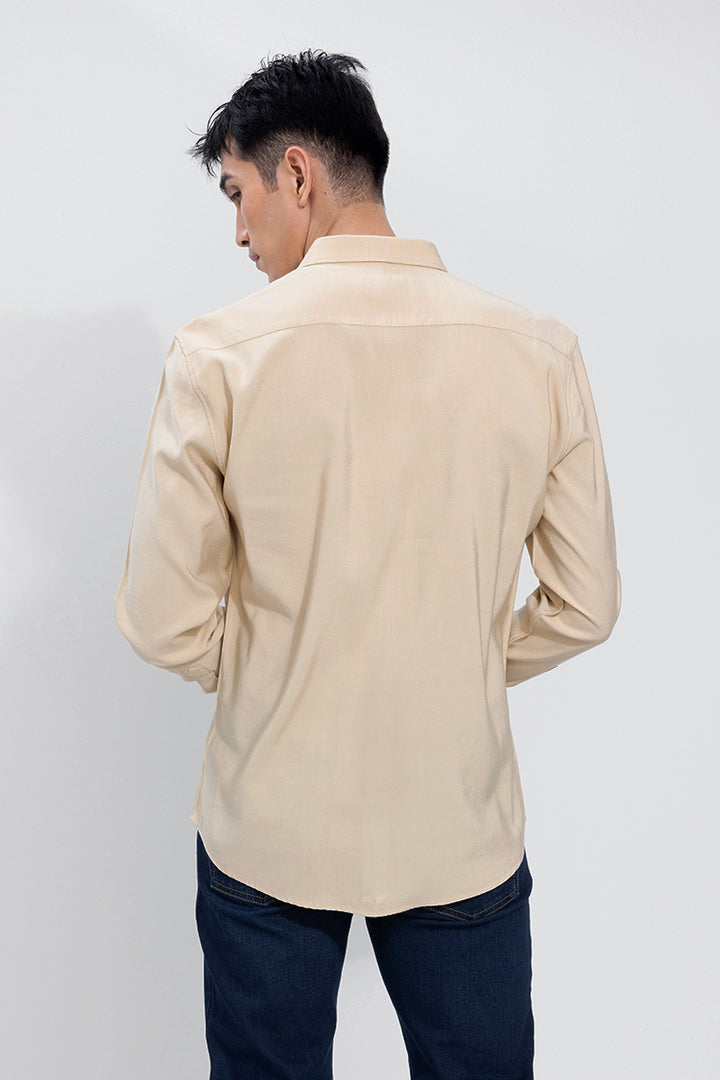 Creased Beige Shirt