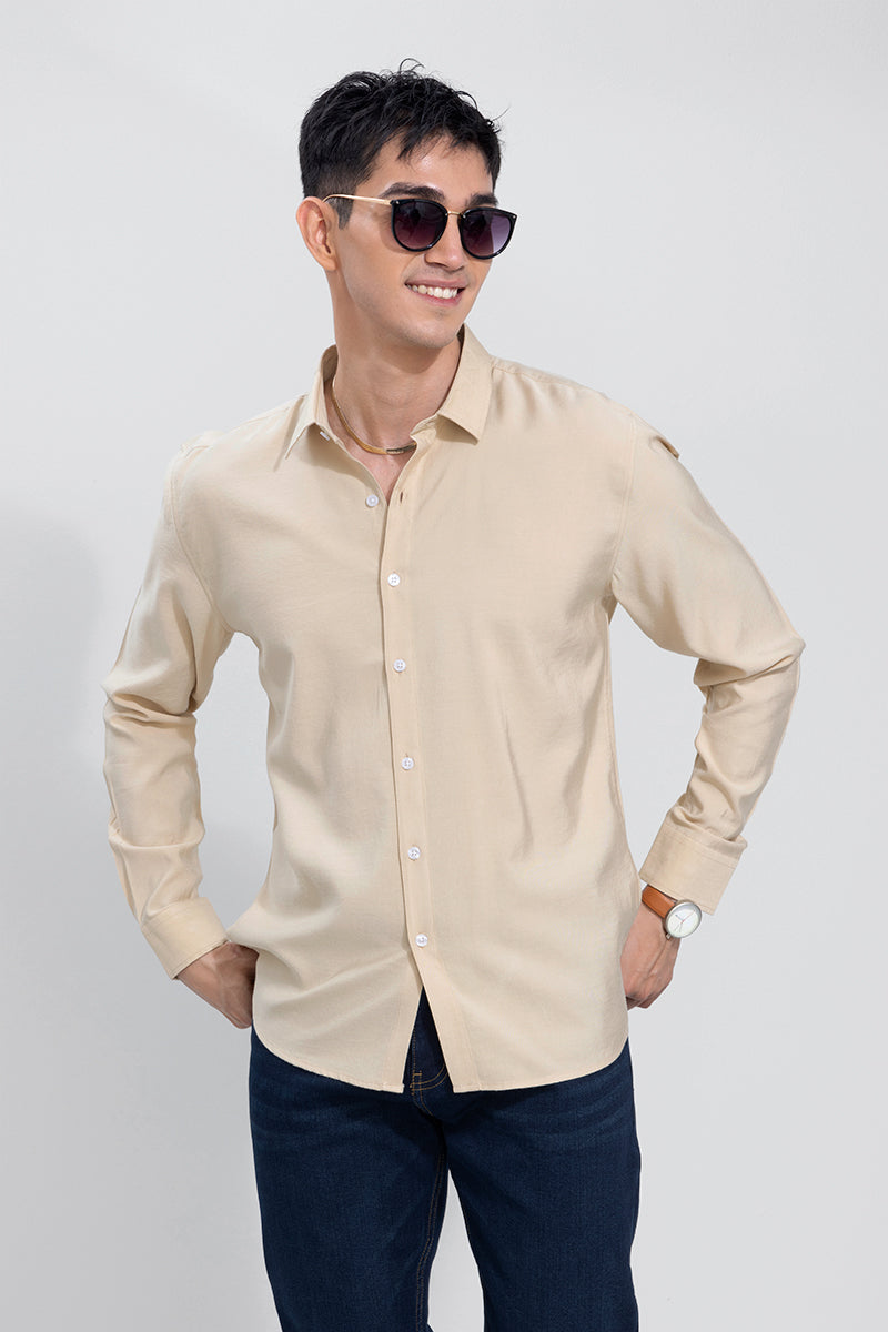 Creased Beige Shirt