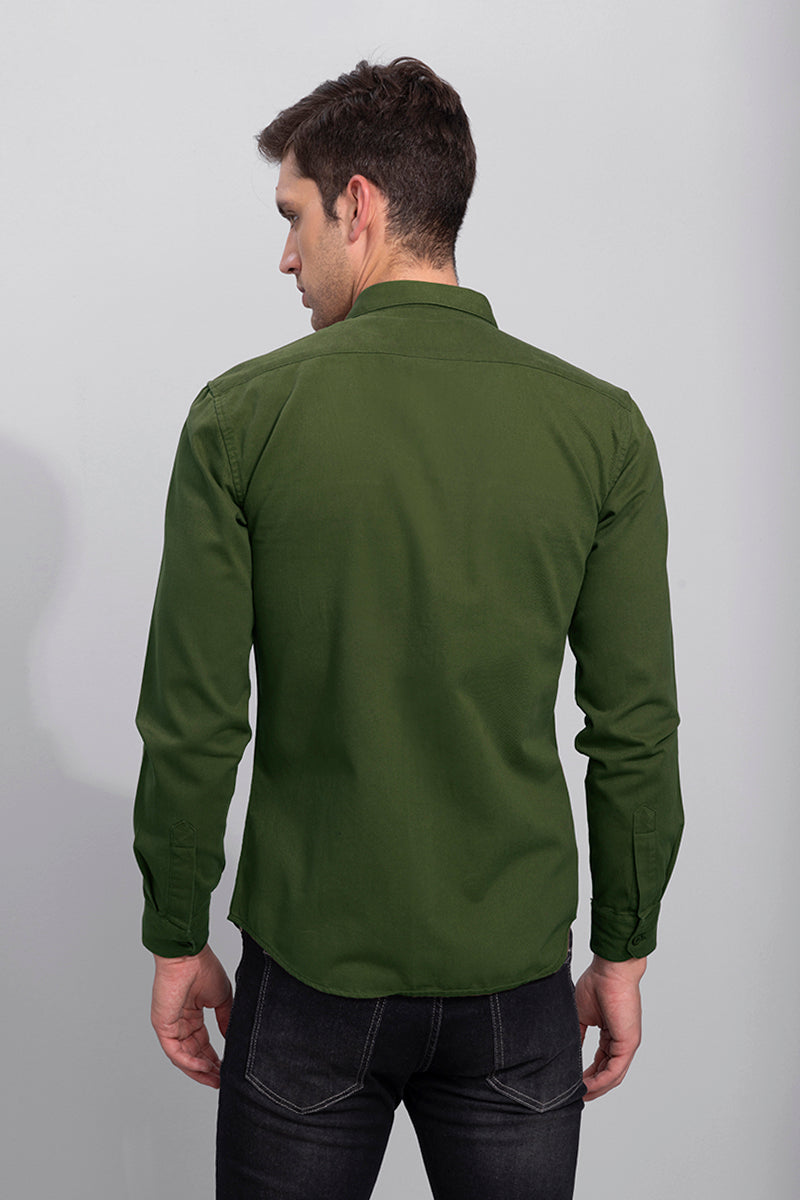 Buy Men's Soldiery Green Shirt Online | SNITCH