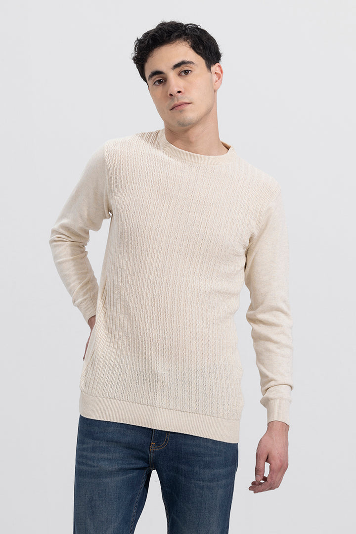 Cordial Cream Ribbed Sweater