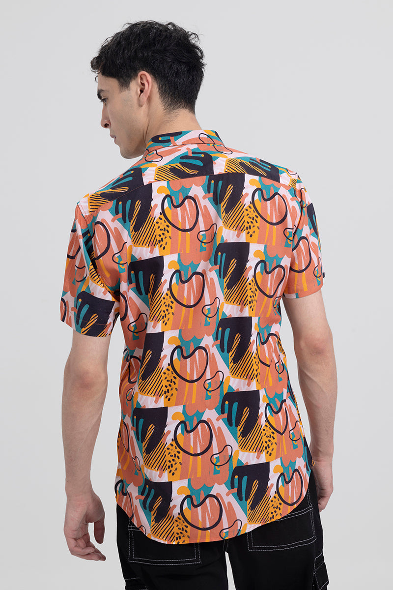 Abstract Art  Orange Shirt