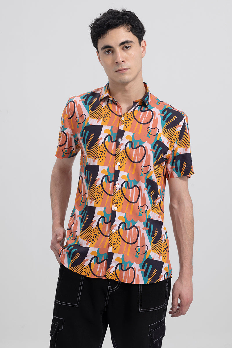 Abstract Art  Orange Shirt