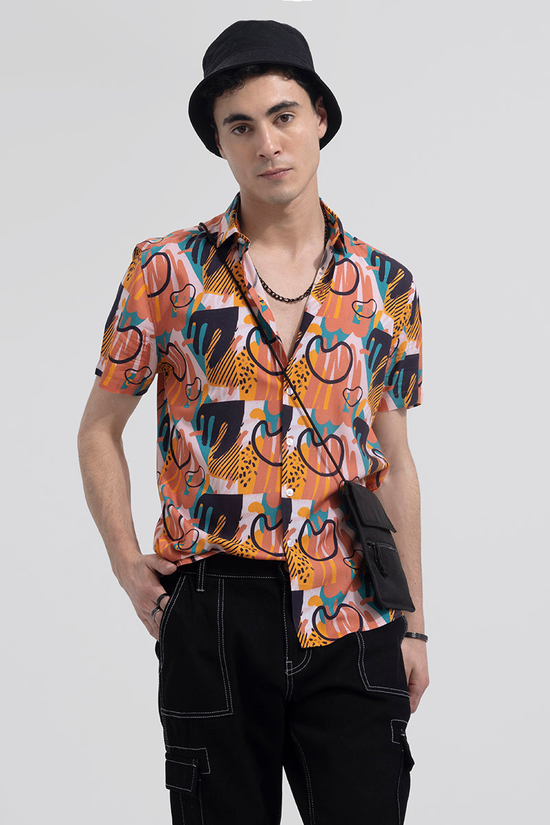 Abstract Art  Orange Shirt