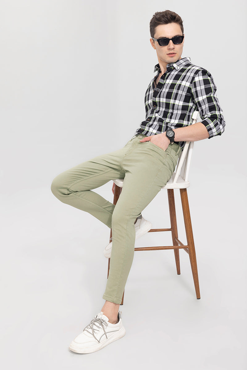 Voguish Green Cotton Pant