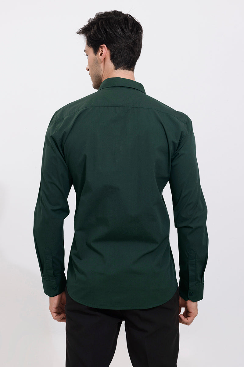 Side Patch Pocket Olive Shirt