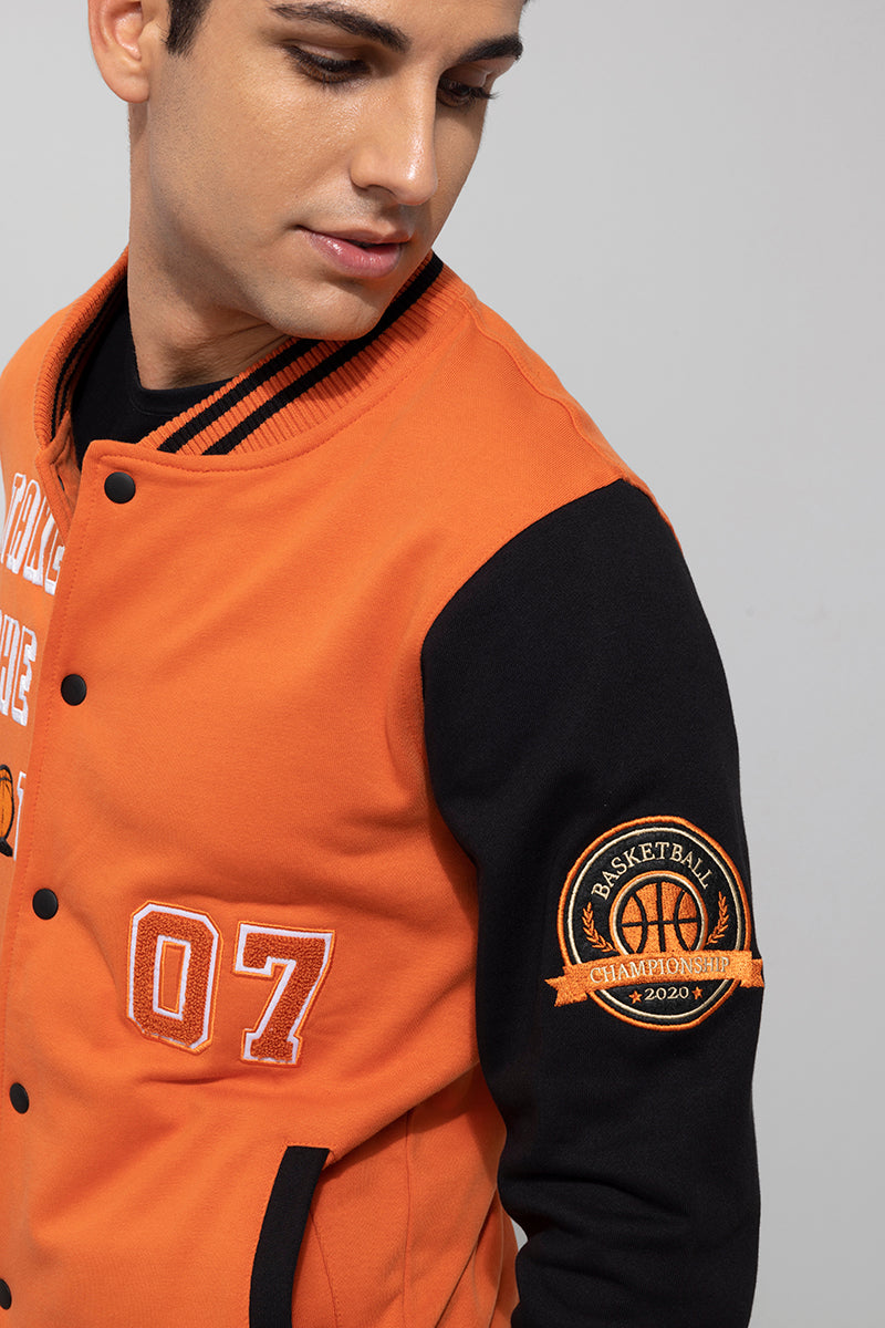 Buy Coats and jackets Off-White graphics leather varsity black orange  (OMJA059S22LEA0021020) | Luxury online store First Boutique