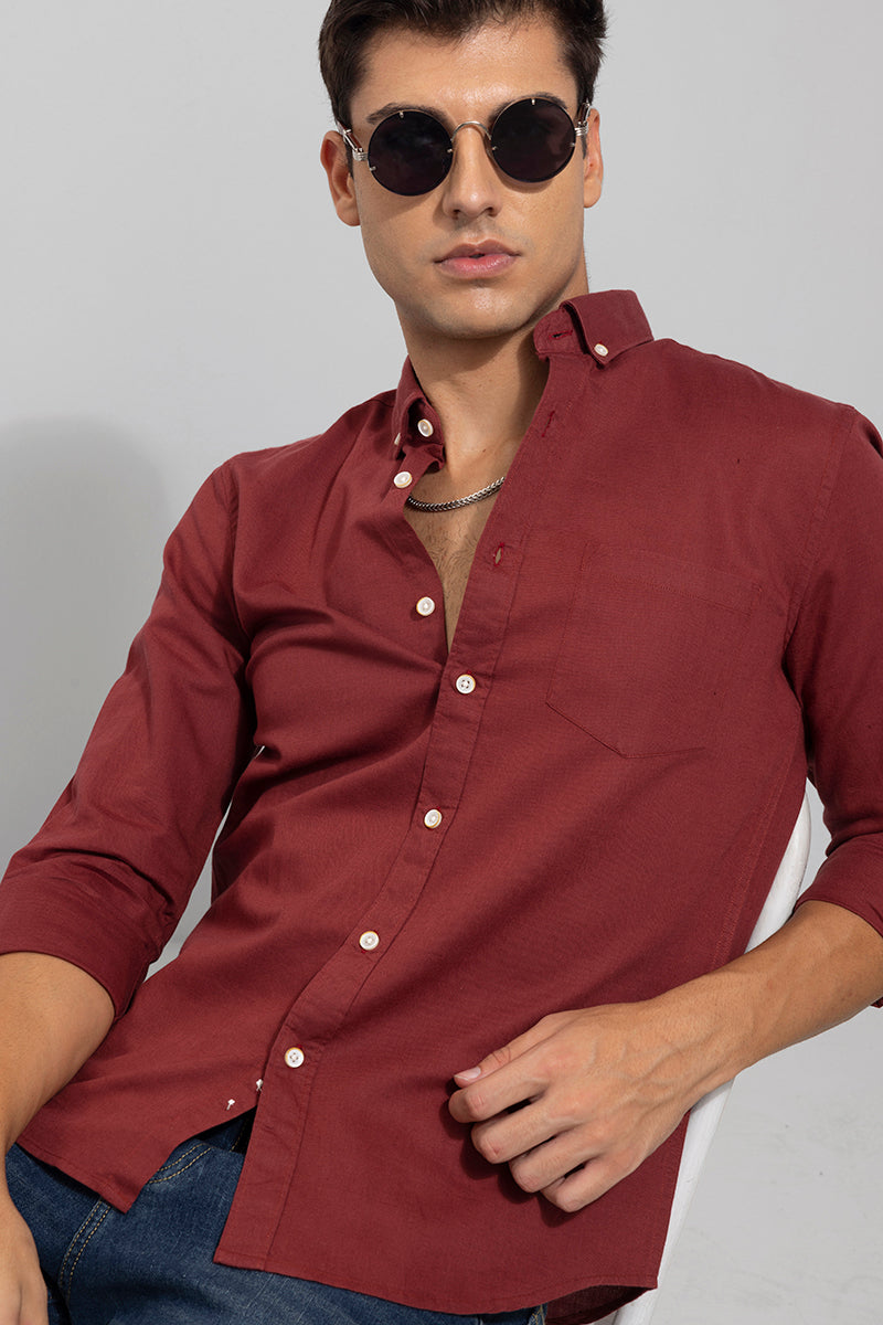 Buy Men's Trig Maroon Shirt Online | SNITCH