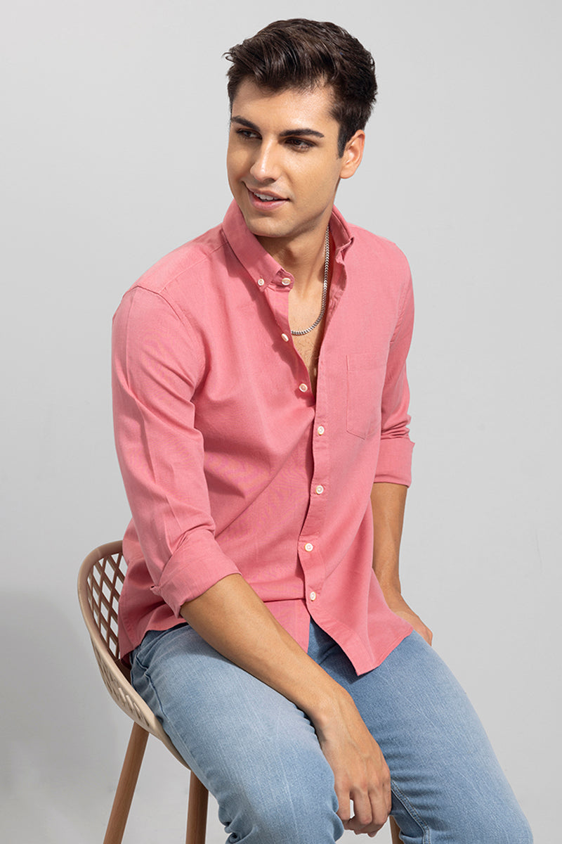 Trig Pink Linen Shirt