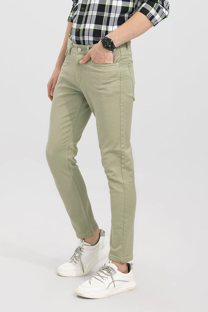 Voguish Green Cotton Pant