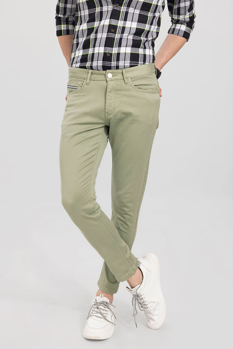 Voguish Green Cotton Pant