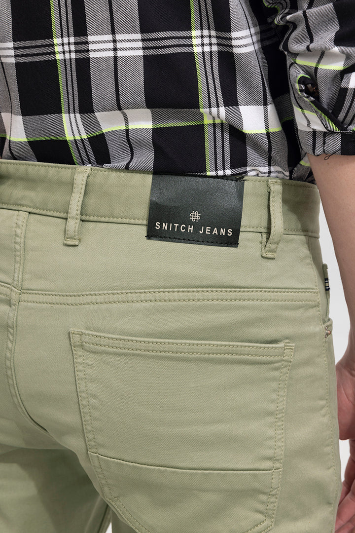 Voguish Green Cotton Pant