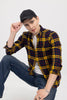 Window Pane Yellow Checks Shirt