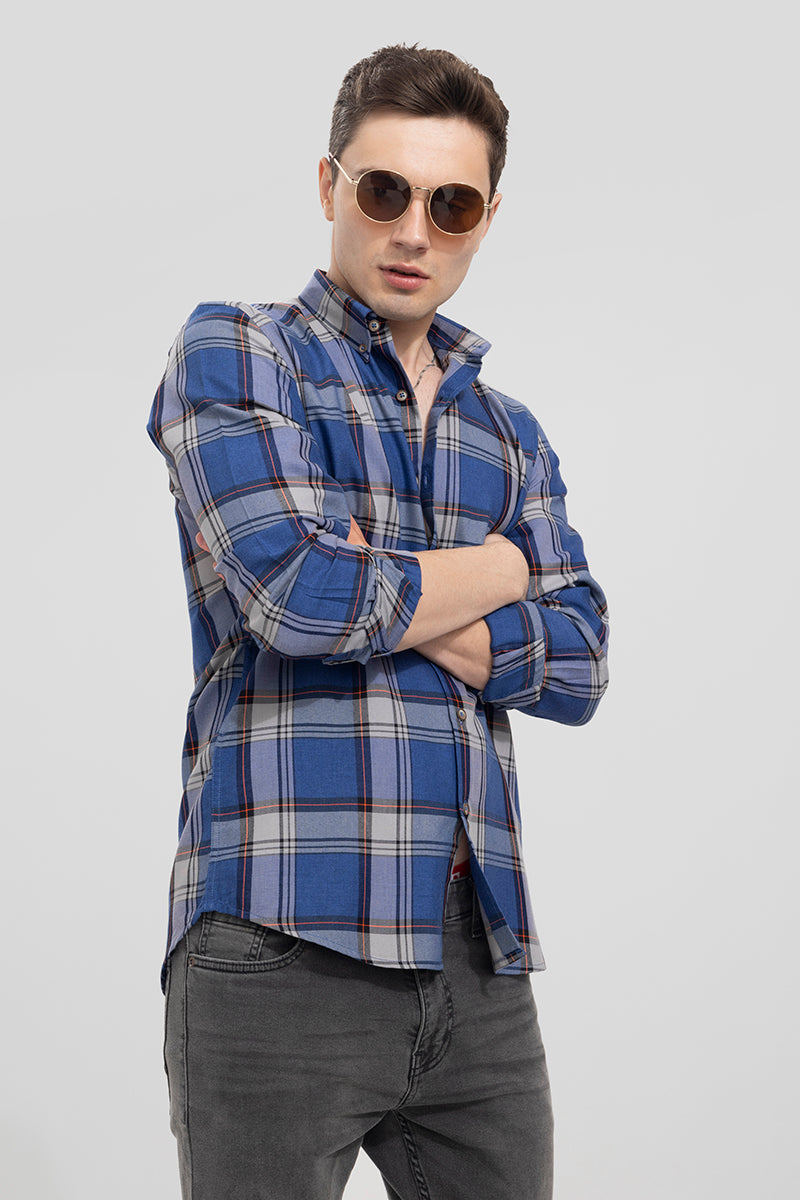 Cross Checks Blue Shirt